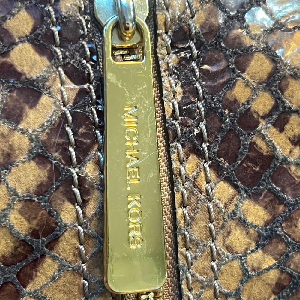 Michael Michael Kors python embossed leather Hobo… - image 5